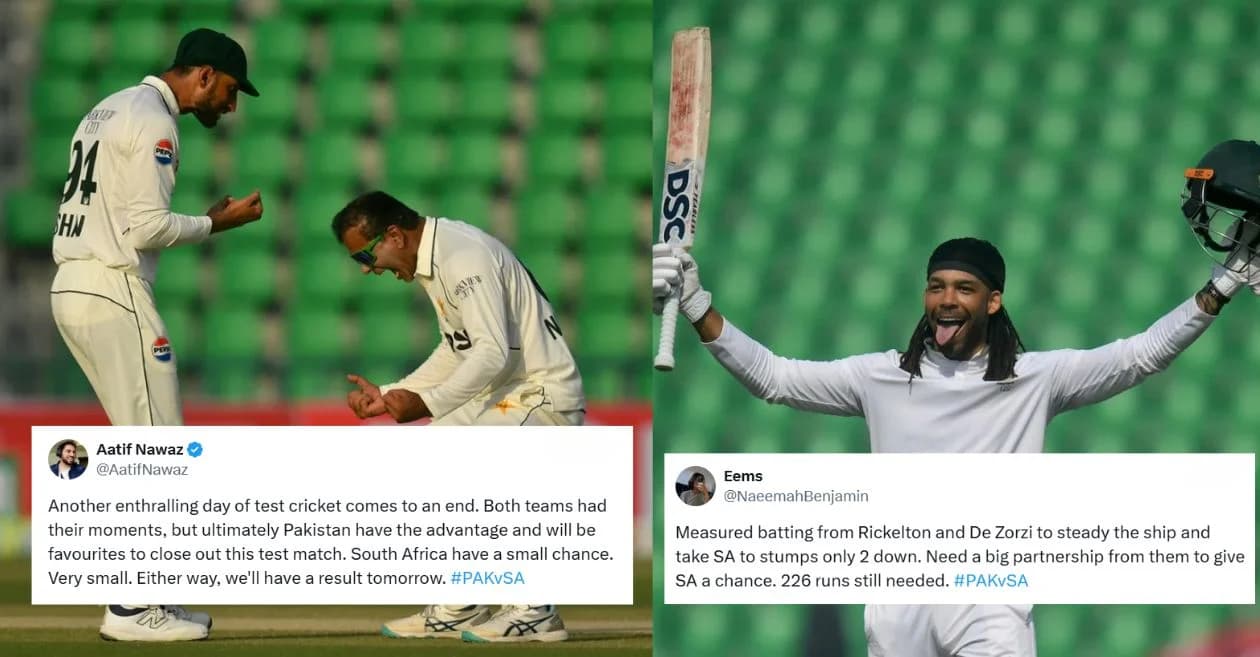 Fans react as Pakistan and South Africa keep the battle even in dramatic Day 3 of Lahore Test