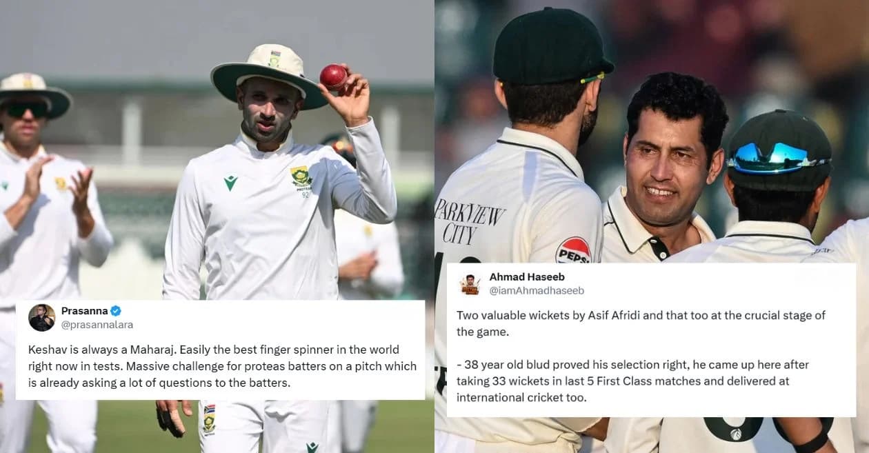 Netizens react as Keshav Maharaj helps South Africa seize control despite Asif Afridi’s late strikes for Pakistan on Day 2 of the Rawalpindi Test