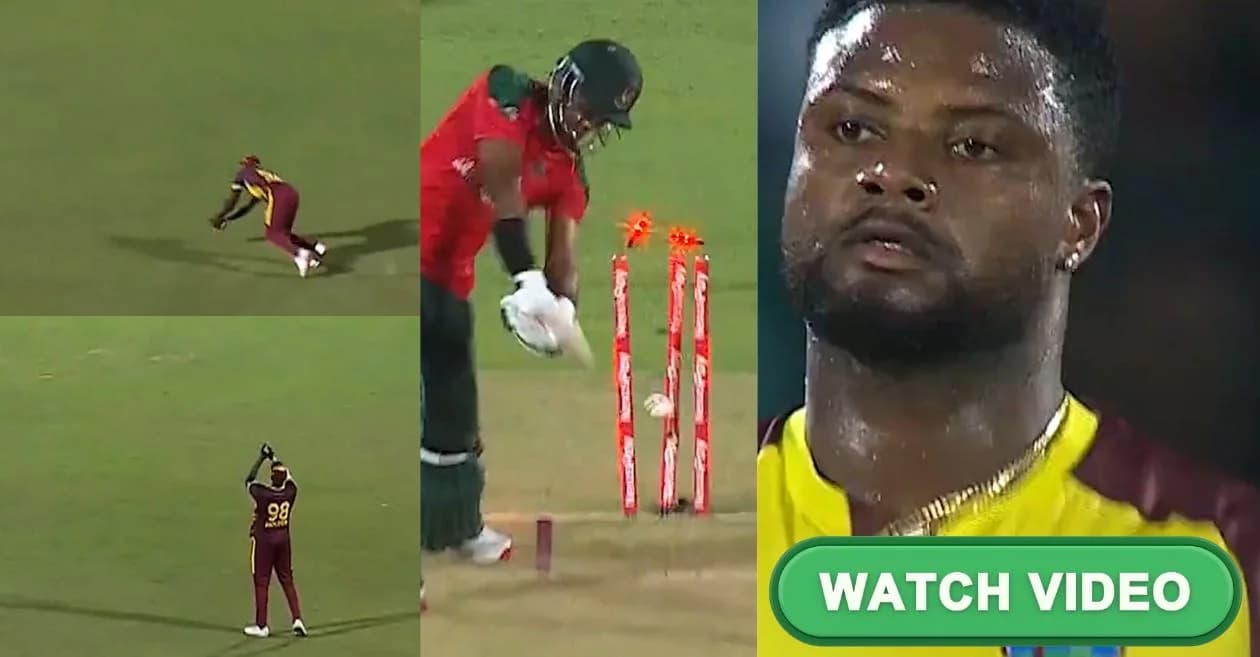 WATCH: Romario Shepherd’s hat-trick dismantles Bangladesh in final T20I as West Indies complete 3-0 whitewash