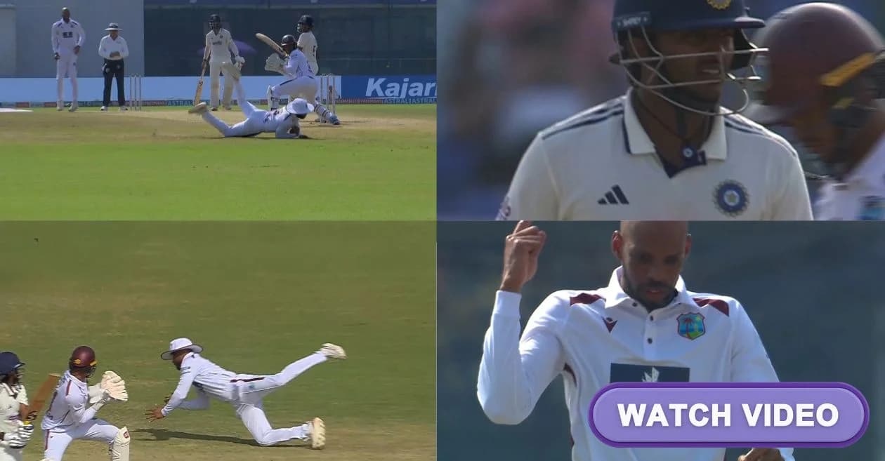 IND vs WI : Shai Hope takes an absolute blinder to dismiss Sai Sudharsan on Day 5 of Delhi Test
