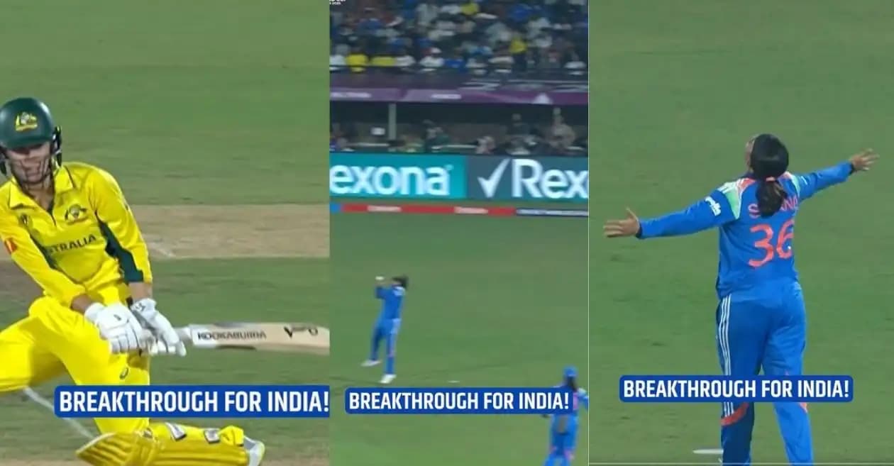 IND vs AUS : Sneh Rana plucks a stunning catch to dismiss Phoebe Litchfield in Women’s World Cup 2025