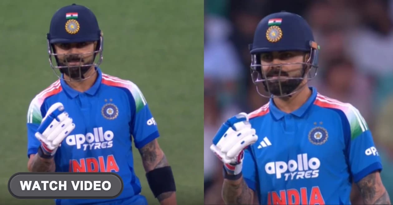AUS vs IND : Virat Kohli celebrates humorously after scoring a single at SCG following two consecutive ducks
