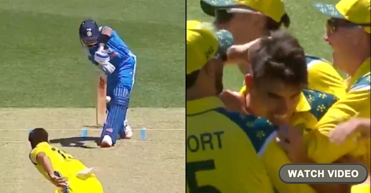 AUS vs IND : Virat Kohli departs for his second duck of the series in Adelaide ODI