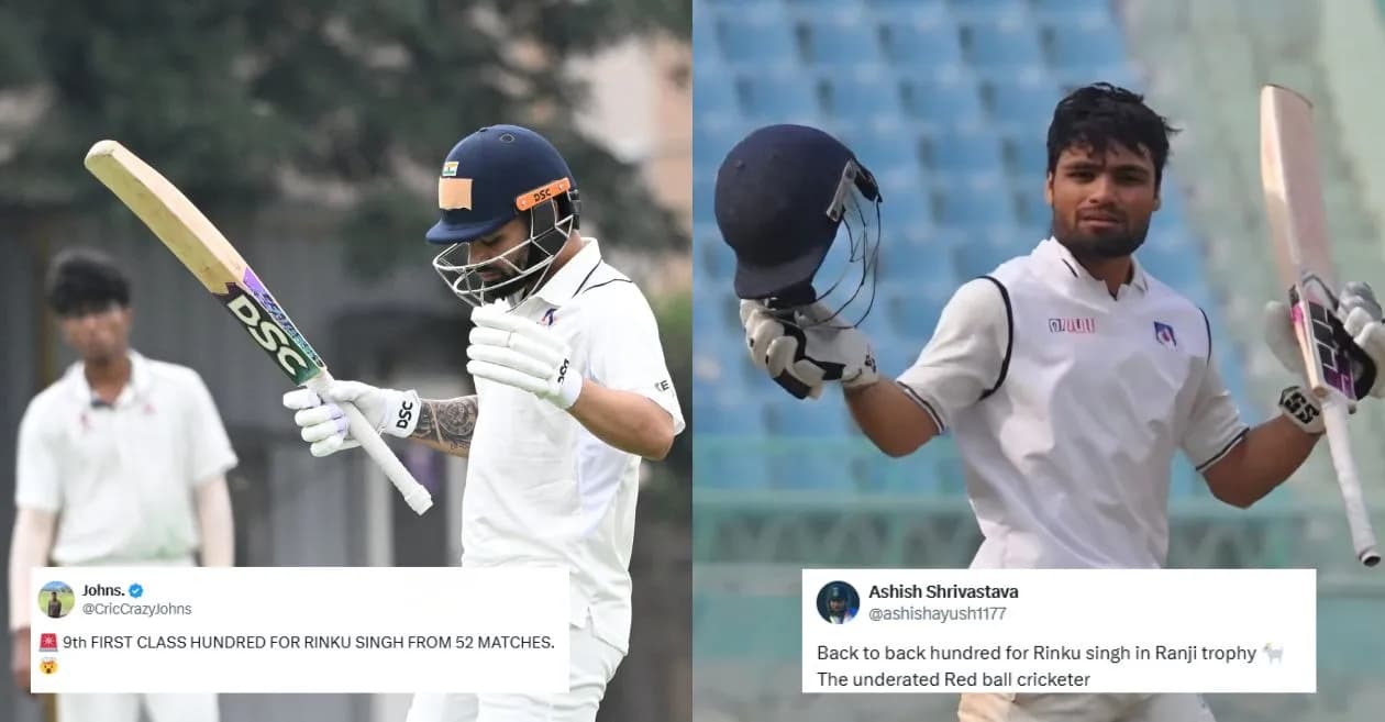Fans erupt as Rinku Singh blasts a spectacular century against Tamil Nadu in Ranji Trophy 2025