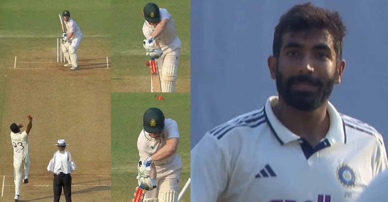 IND vs SA : Jasprit Bumrah castles Simon Harmer with a ripping jaffa on Day 2 of the Guwahati Test