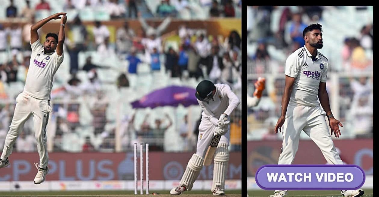 IND vs SA : Mohammed Siraj’s rippling delivery sends Marco Jansen packing on Day 1 of Kolkata Test