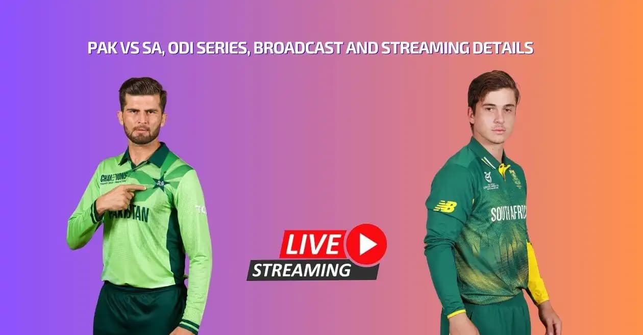 PAK vs SA 2025, ODI Series: Broadcast, Live Streaming details – When and where to watch in South Africa, Pakistan, USA & other countries