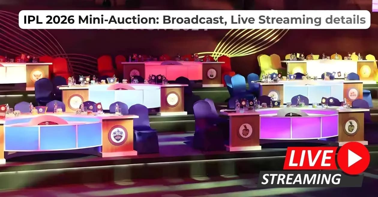IPL 2026 Auction: Broadcast, Live Streaming details – When and where to watch in India, Australia, UK & South Africa