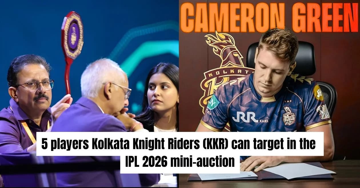 5 players Kolkata Knight Riders (KKR) can target in the IPL 2026 mini-auction