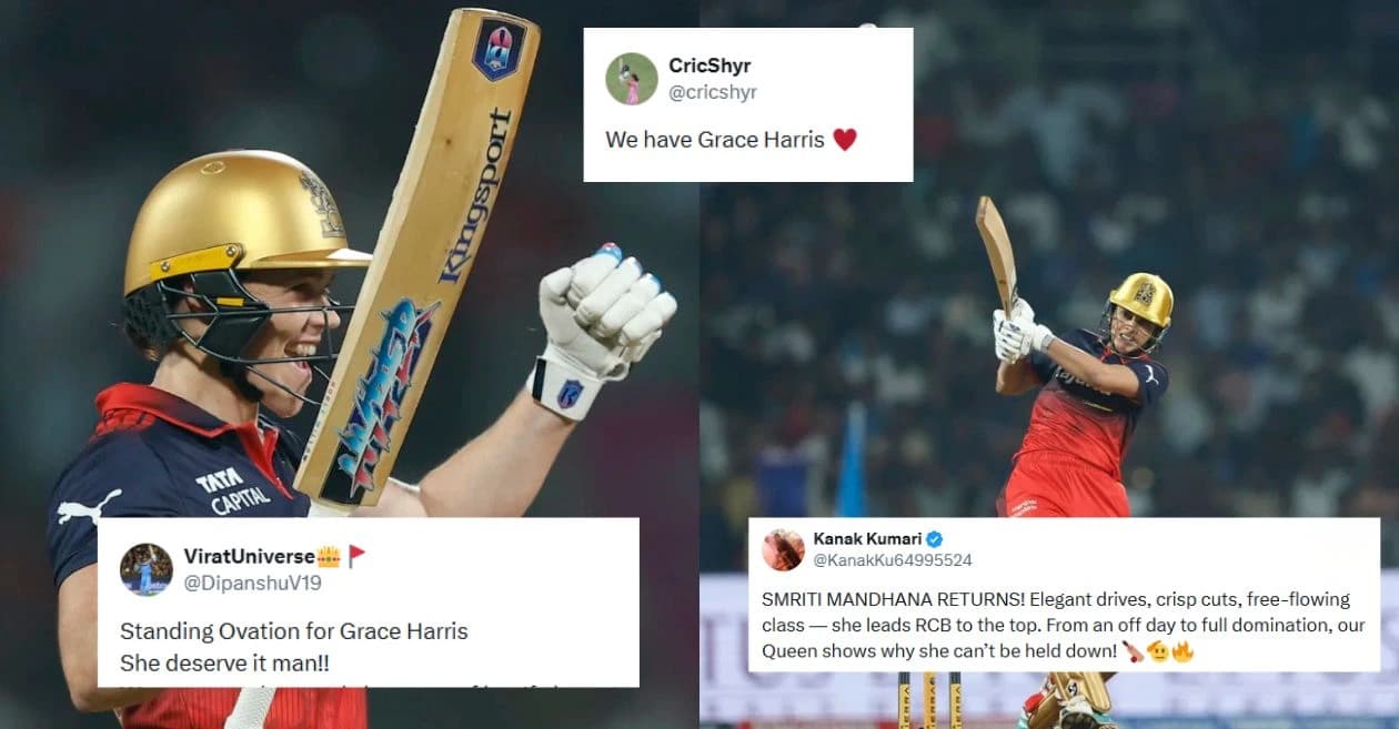 Fans go berserk as Grace Harris and Smriti Mandhana’s fireworks drive RCB to a dominant victory over UP Warriorz in WPL 2026