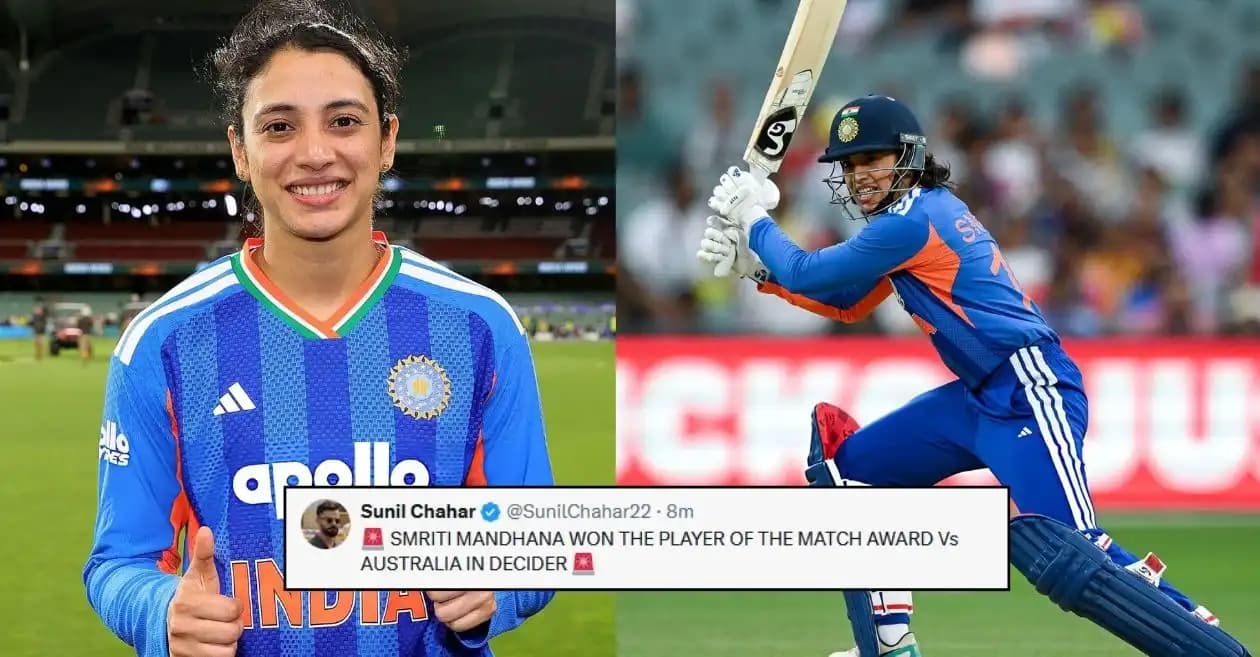 Fans erupt as Smriti Mandhana powers India to series-clinching win over Australia in 3rd Womenโs T20I