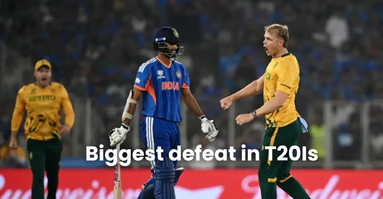 Top 3 biggest run defeats for India in the T20 World Cup history