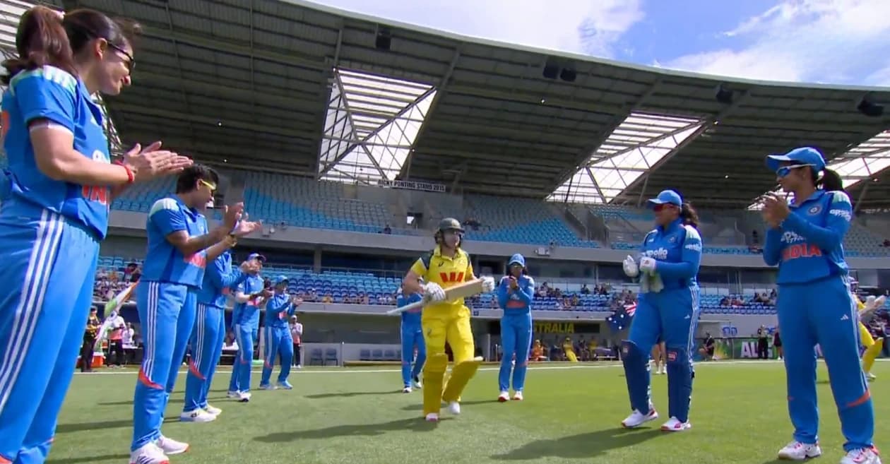 AUS-W vs IND-W : Alyssa Healy receives Guard of Honour from India players in her final ODI