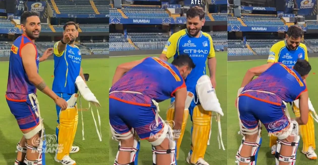 WATCH: Deepak Chahar touches feet of MS Dhoni ahead of MI vs CSK IPL 2026 clash