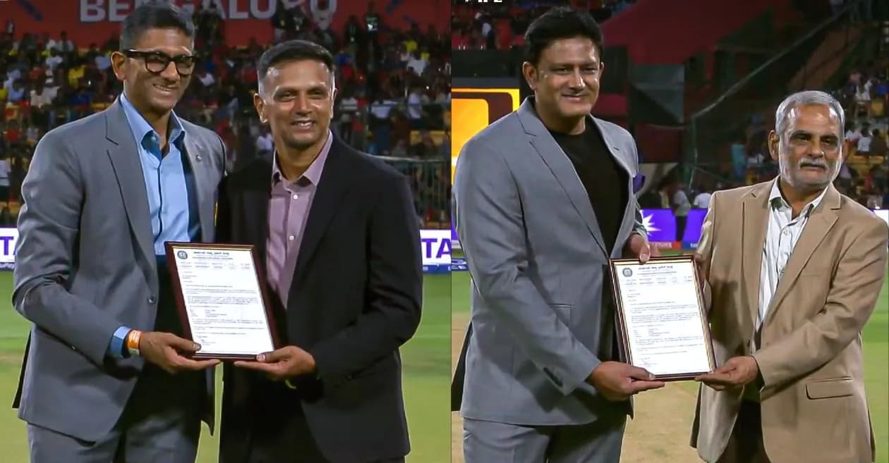 IPL 2026: KSCA officially names M. Chinnaswamy Stadium’s ends after legendary cricketers Rahul Dravid and Anil Kumble