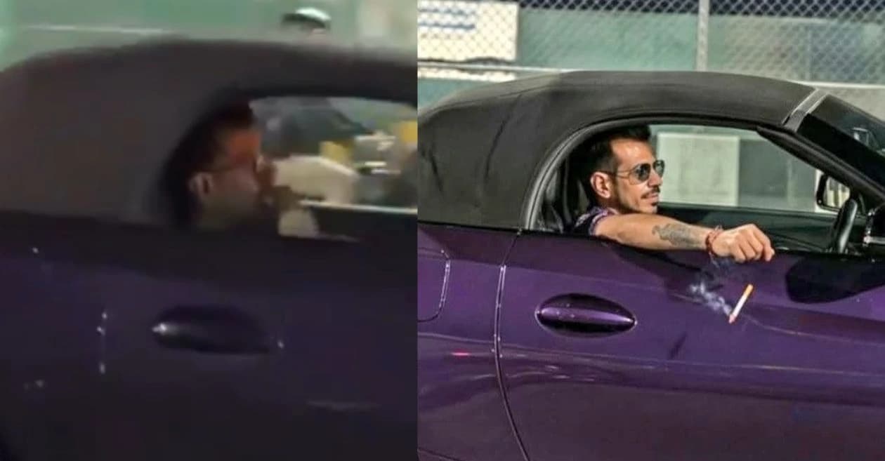 IPL 2026 : PBKS star bowler Yuzvendra Chahal allegedly caught smoking and littering while driving on the road