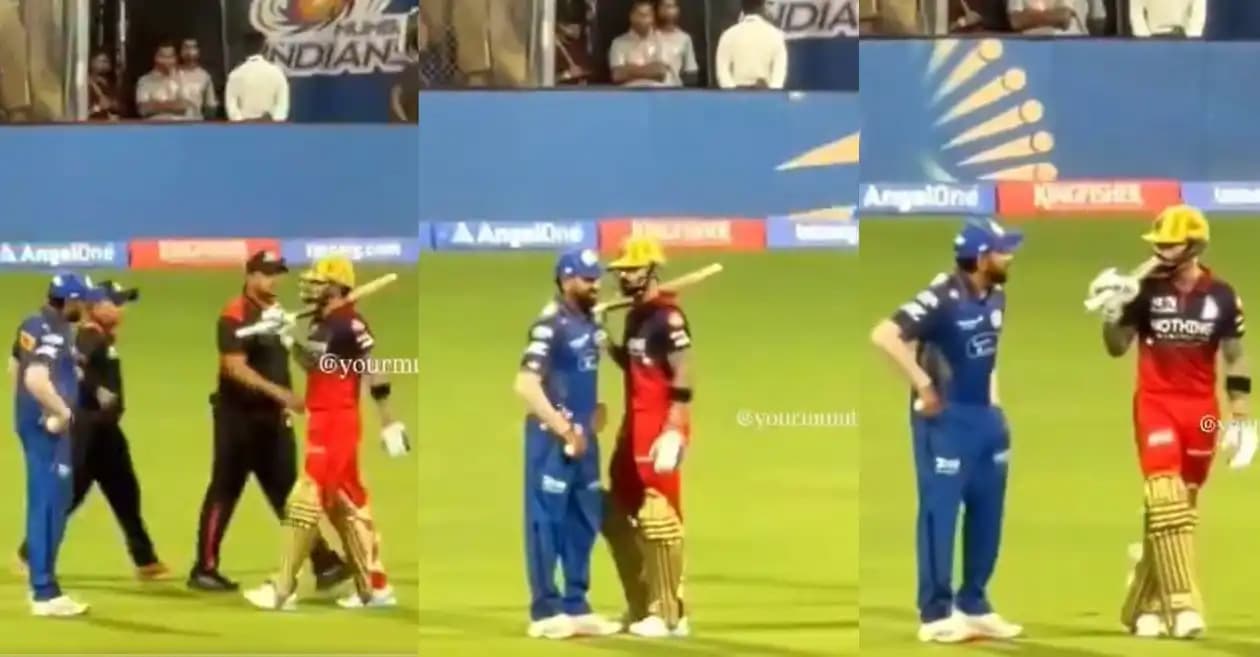 IPL 2026 : Rohit Sharma and Virat Kohli’s heartwarming on field moment steals the spotlight in MI vs RCB clash