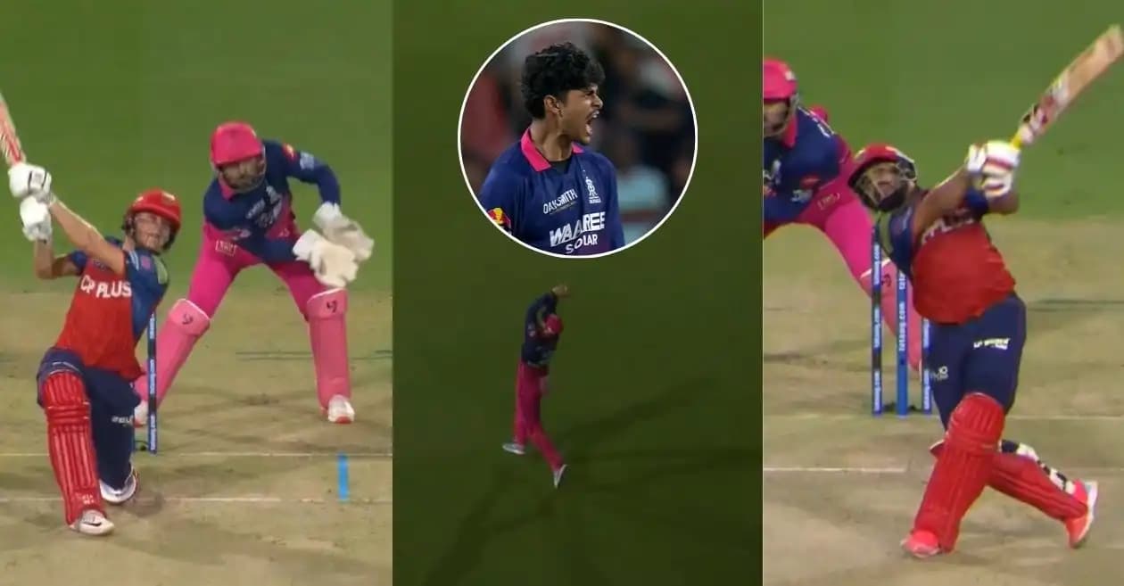 WATCH: Yash Raj Punja traps Cooper Connolly and Prabhsimran Singh in his web of spin during PBKS vs RR clash at IPL 2026