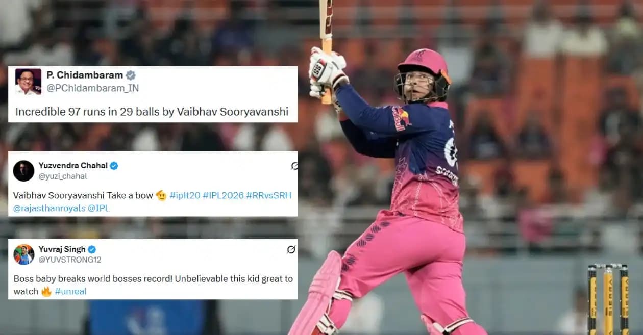 Cricket fraternity salutes Vaibhav Suryavanshi for his 29-ball 97-run knock in IPL 2026 Eliminator