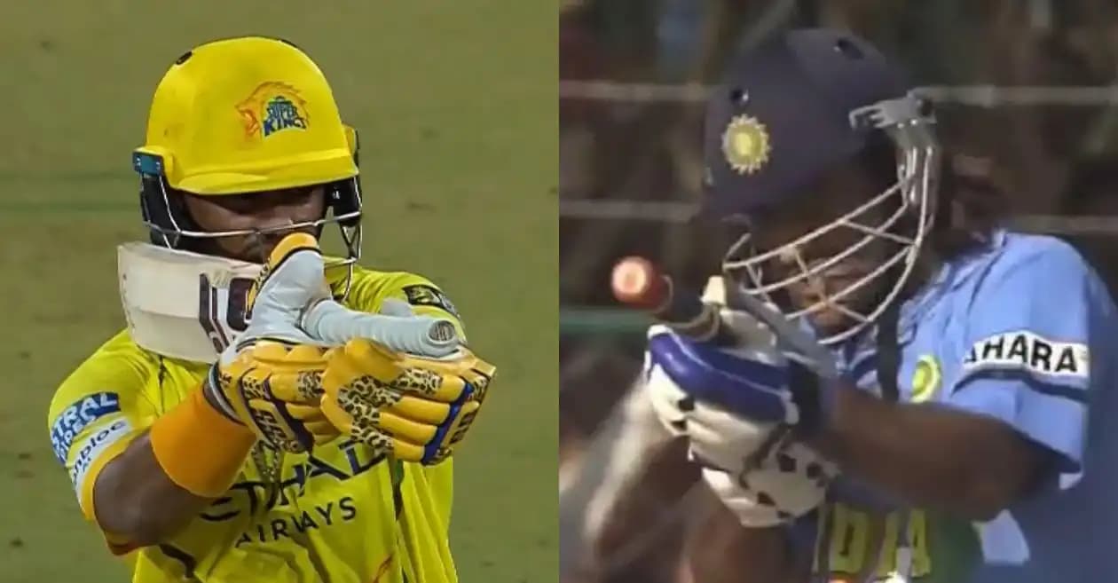 IPL 2026 : Kartik Sharma emulates MS Dhoni’s iconic ‘gun celebration’ after CSK beat MI in Chepauk