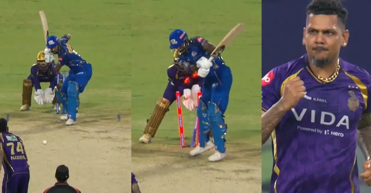 WATCH: Sunil Narine bamboozles Hardik Pandya with a magical delivery in KKR vs MI IPL 2026 clash