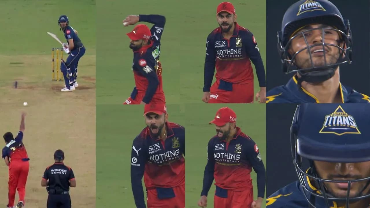 IPL 2026 : Virat Kohli brings back old-school aggression with animated send-off to Shubman Gill in GT vs RCB encounter