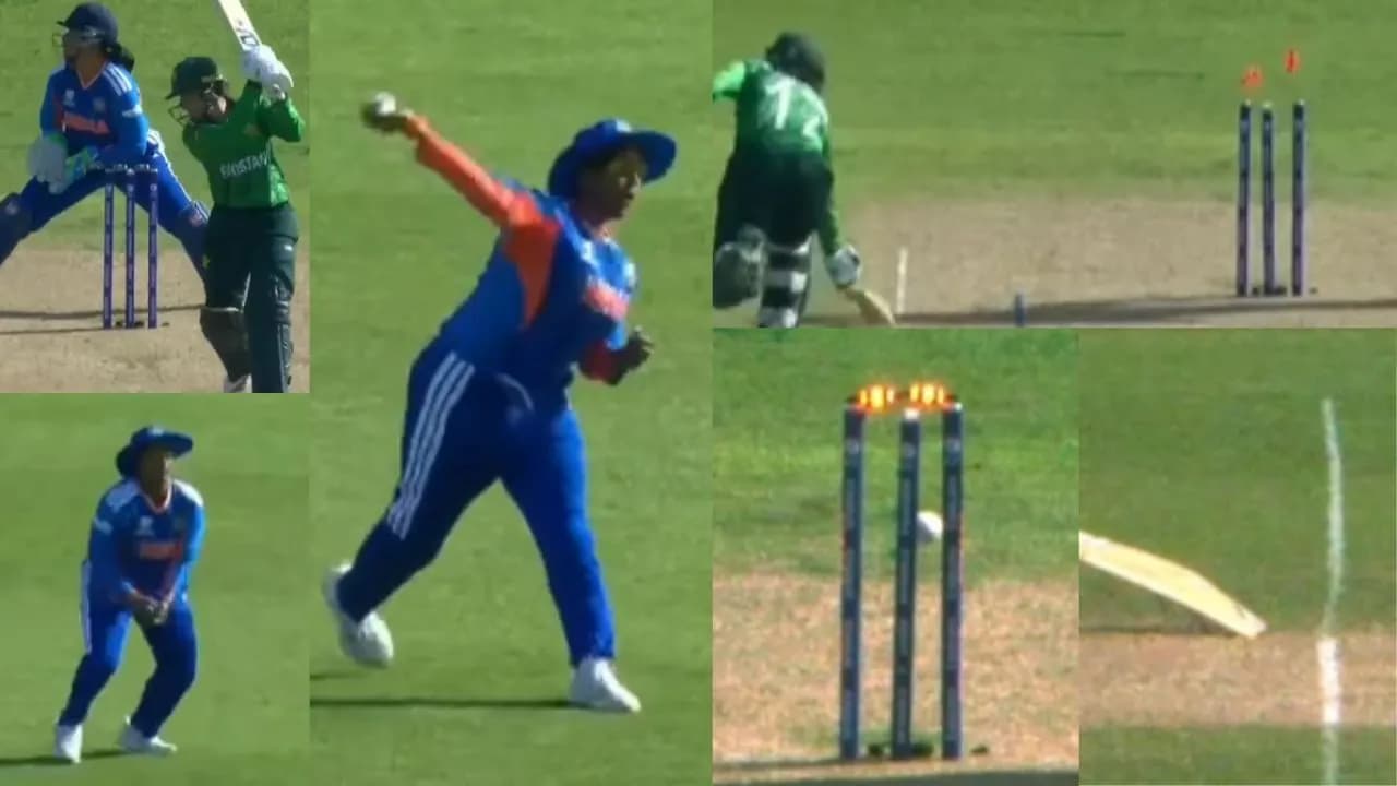 IND vs PAK : Deepti Sharma’s rocket throw direct hit sends Muneeba Ali packing during Women’s T20 World Cup 2026 game