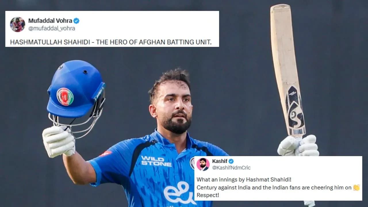 Fans erupt as Hashmatullah Shahidi leads by example with a stunning century against India in the 3rd ODI