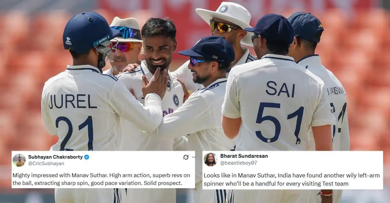 Fans praise Manav Suthar’s dream debut as India take firm control of the one-off Test against Afghanistan