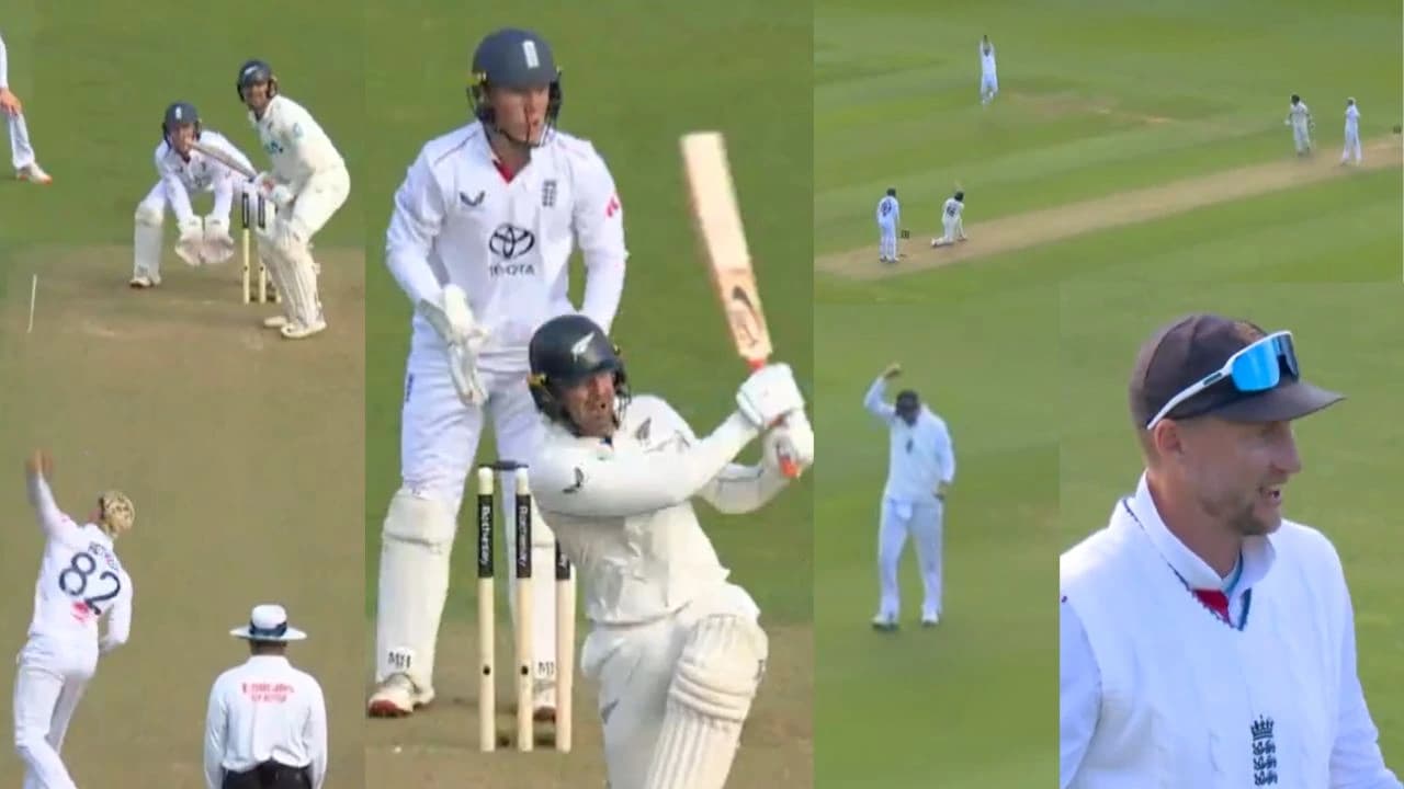 ENG vs NZ : Joe Root grabs a rocket shot with his bare hands to remove Tom Blundell during Day 2 of second Test