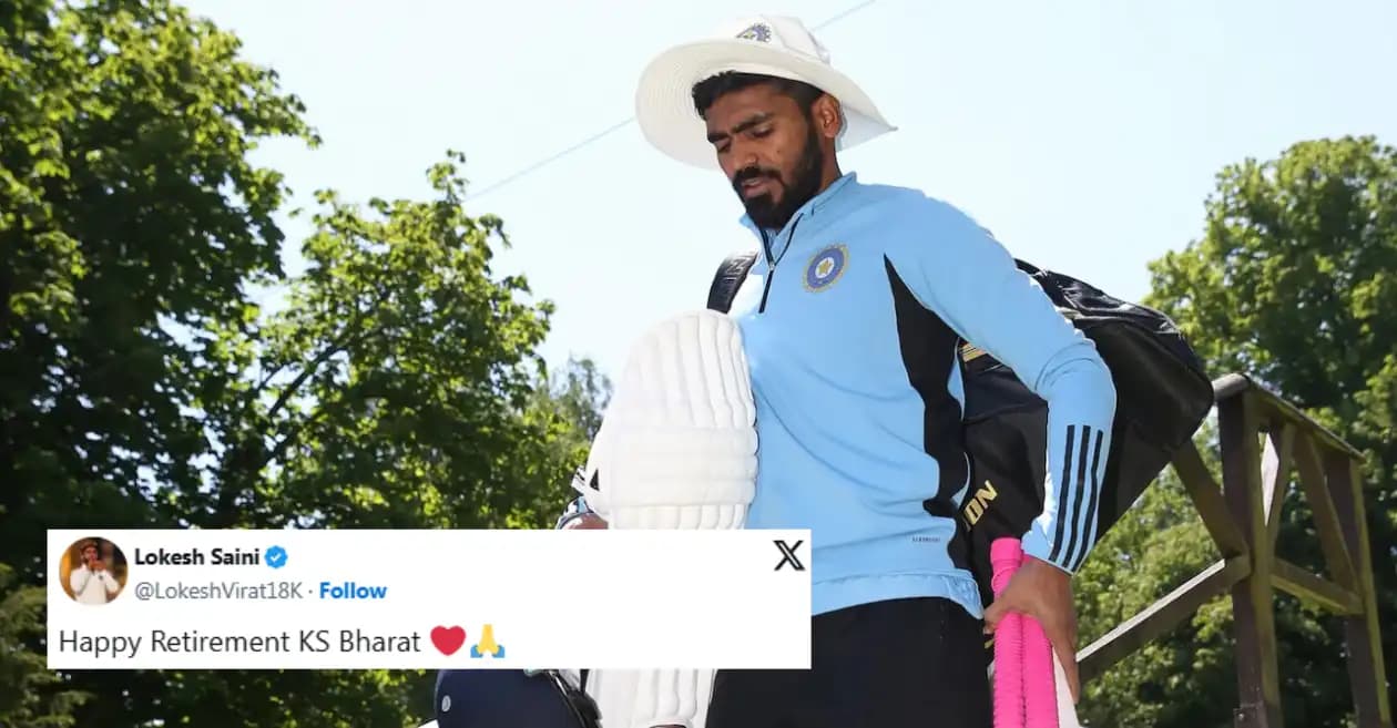 Fans erupt as KS Bharat announces retirement from international cricket