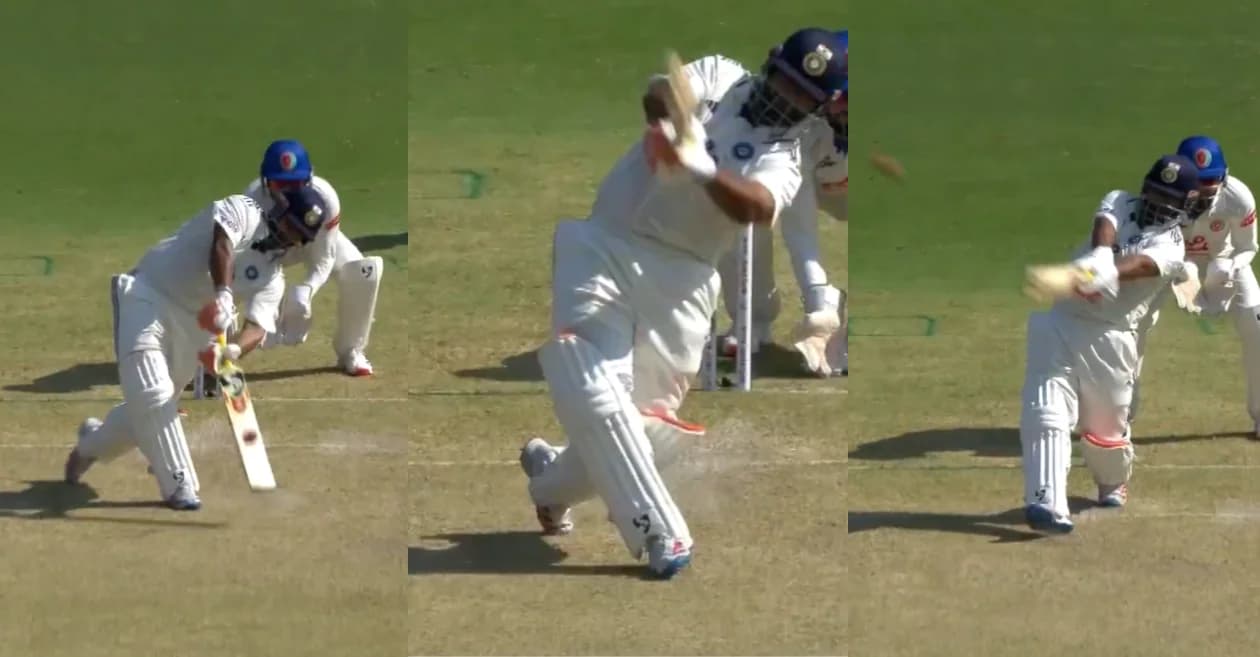 IND vs AFG : Rishabh Pant smashes three sixes in an over against Abdul Malik on Day 1 of Mullanpur Test