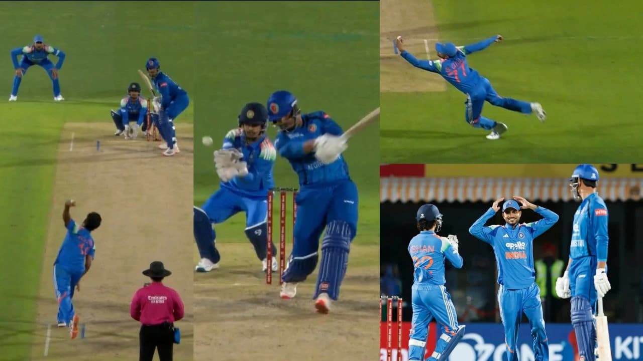 IND vs AFG : Shubman Gill grabs a stunner to remove Allah Ghazanfar in the first ODI
