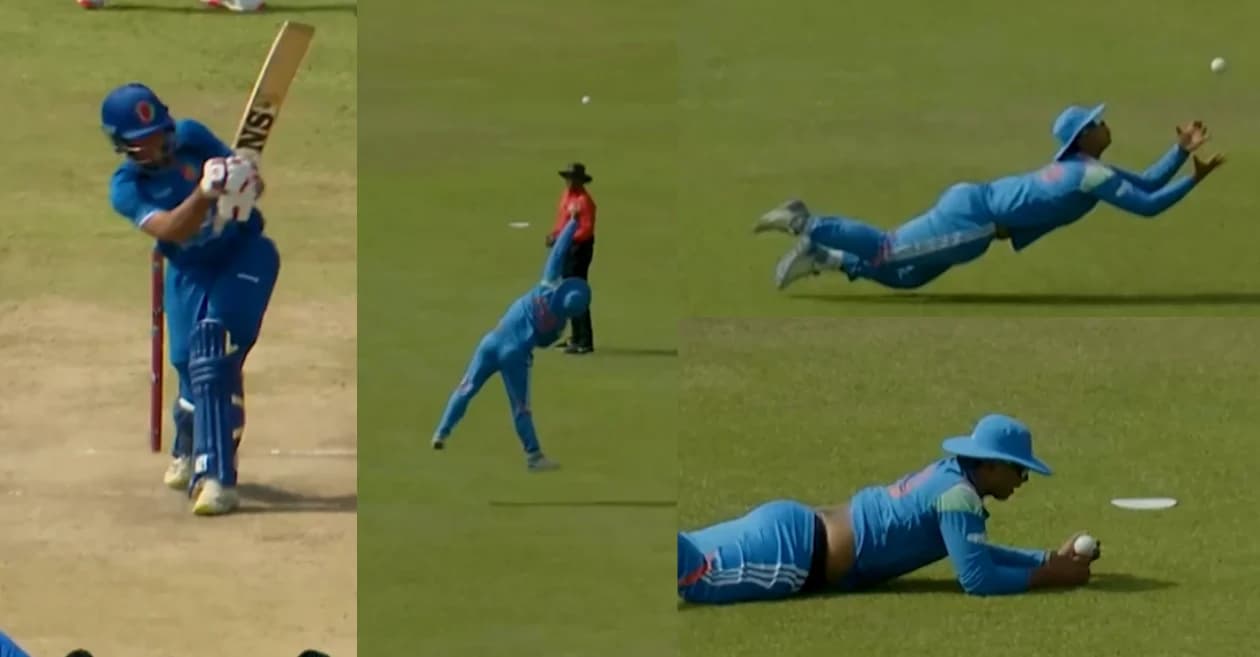 WATCH: Vaibhav Suryavanshi pulls off stunning diving catch to dismiss Khalid Taniwal during IND-A vs AFG-A match