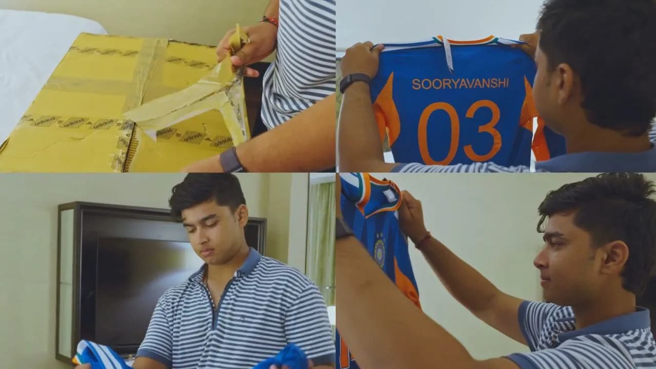 WATCH: Vaibhav Suryavanshi’s heartfelt reaction on receiving his India jersey ahead of the Ireland tour
