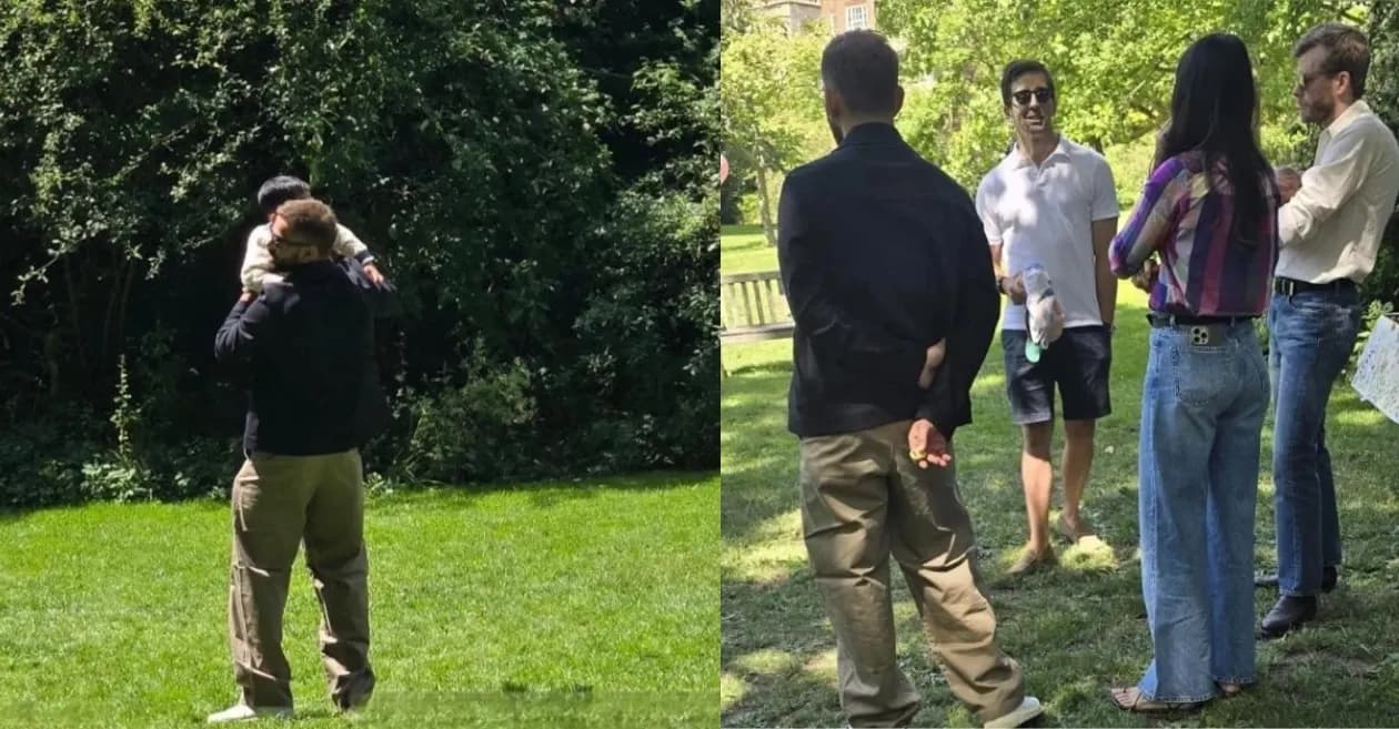 Virat Kohli spotted carrying Akaay during London park outing with wife Anushka Sharma