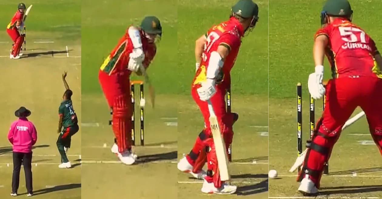 ZIM vs BAN : Ben Curran suffers bizarre dismissal during 3rd ODI