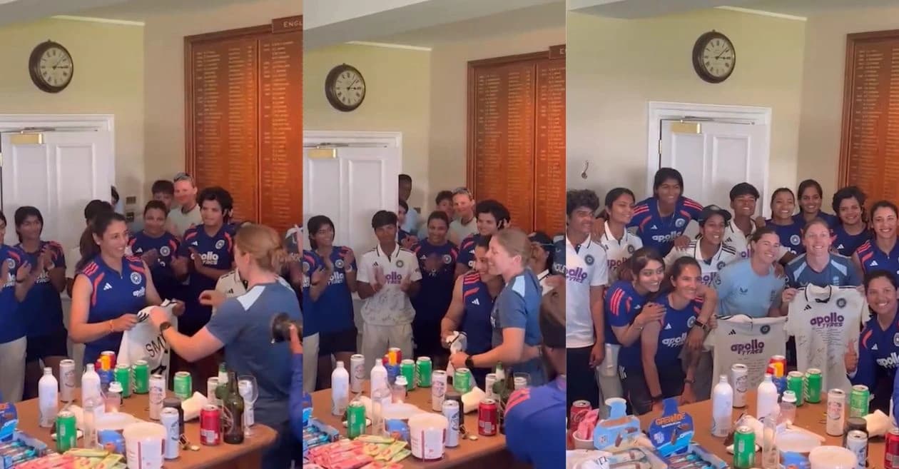 WATCH: India give emotional farewell to Heather Knight and Tammy Beaumont after historic Lordâs Test