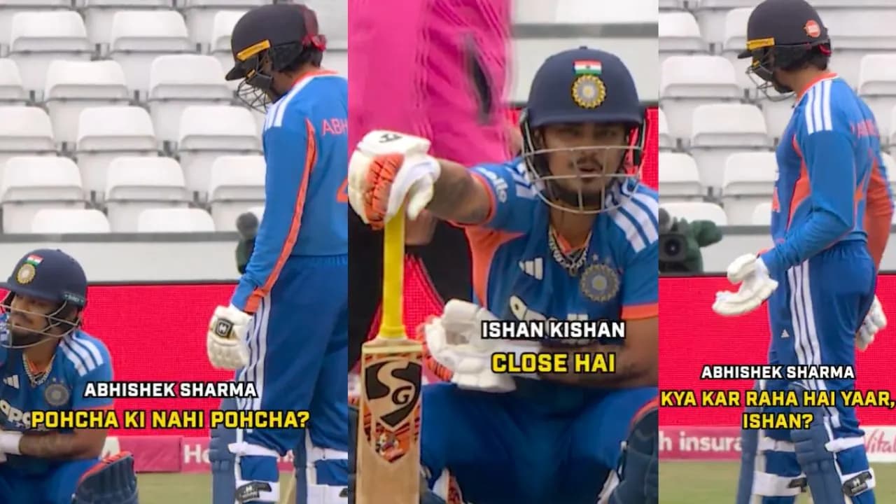 WATCH: Ishan Kishan, Abhishek Sharma caught in conversation after costly run-out mix-up in the 1st T20I against England