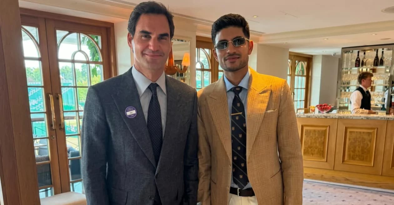 WATCH: Shubman Gill shares memorable moment with Roger Federer at Wimbledon 2026