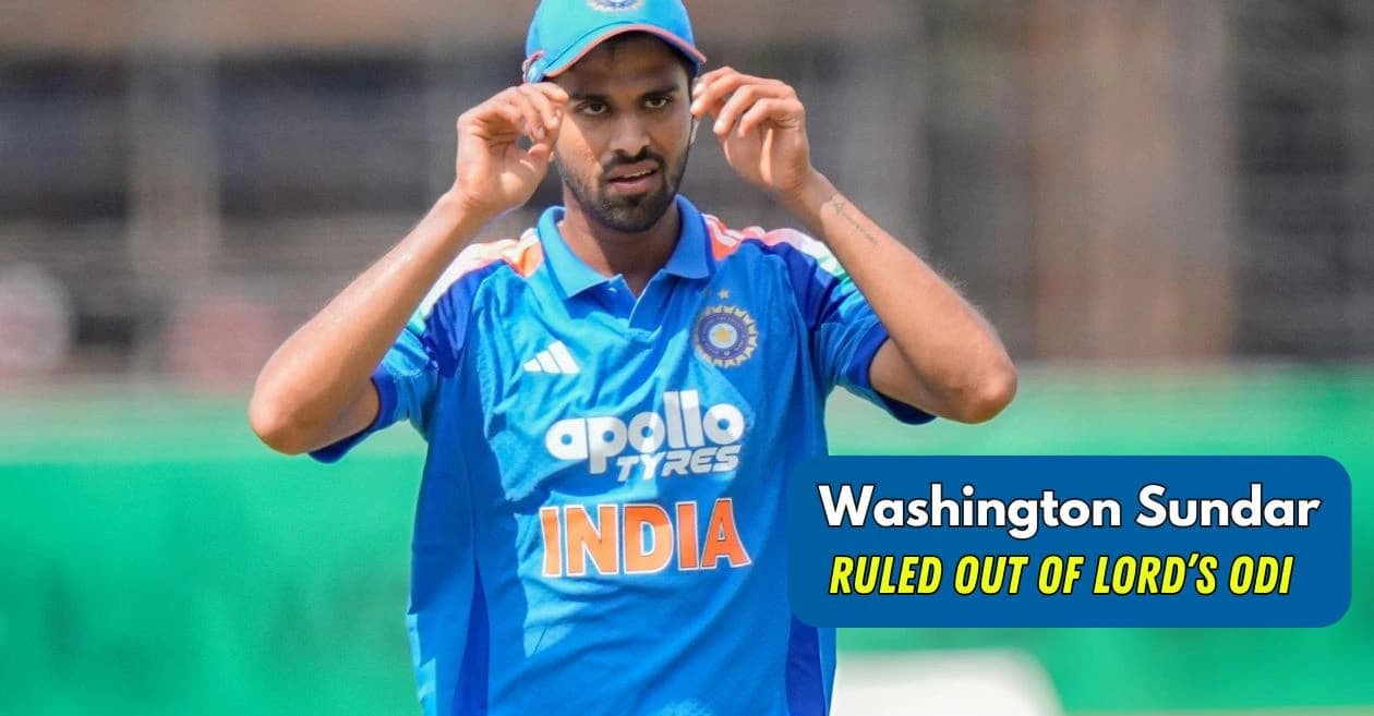 Washington Sundar ruled out of the third ODI against England; replacement announced