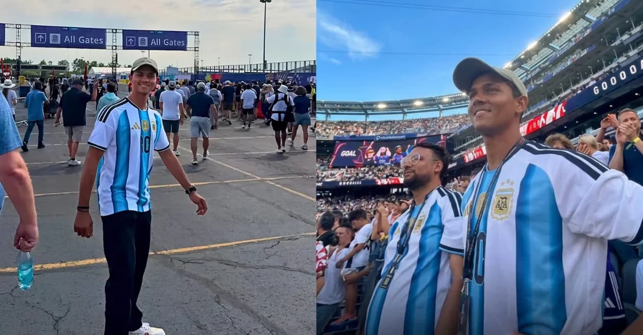 WATCH: Yashasvi Jaiswal flaunts Lionel Messi jersey during FIFA World Cup outing