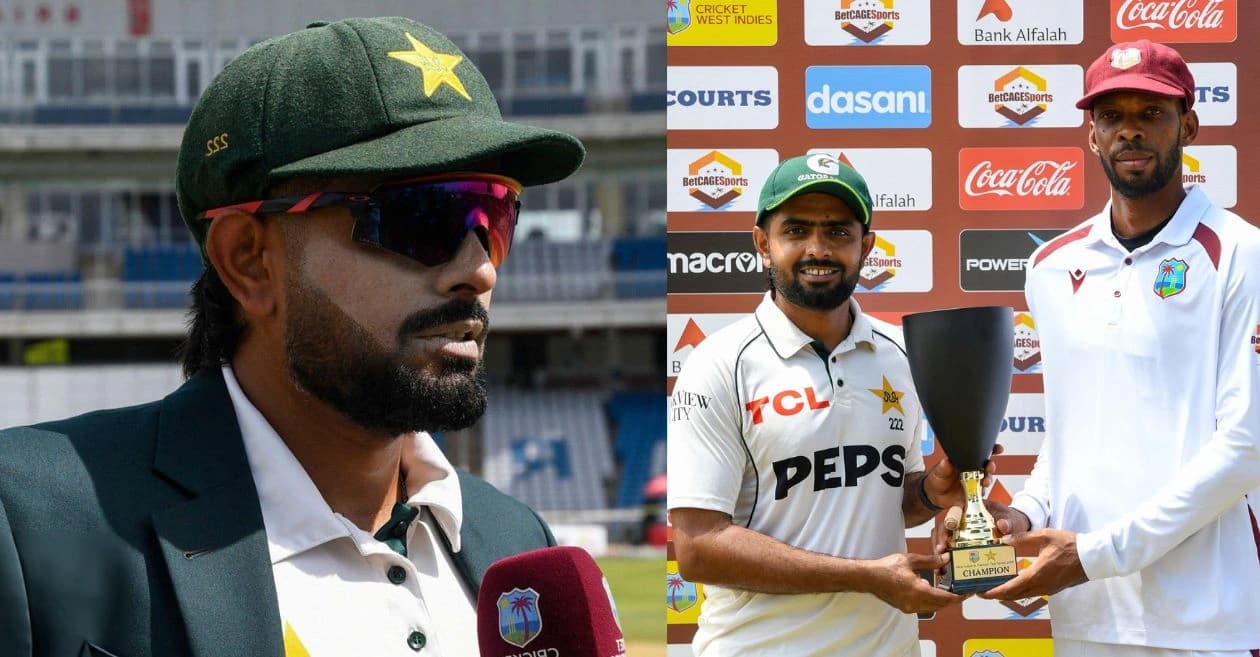 Babar Azam reacts after Pakistan end nine-match overseas losing streak with victory in 2nd Test against West Indies