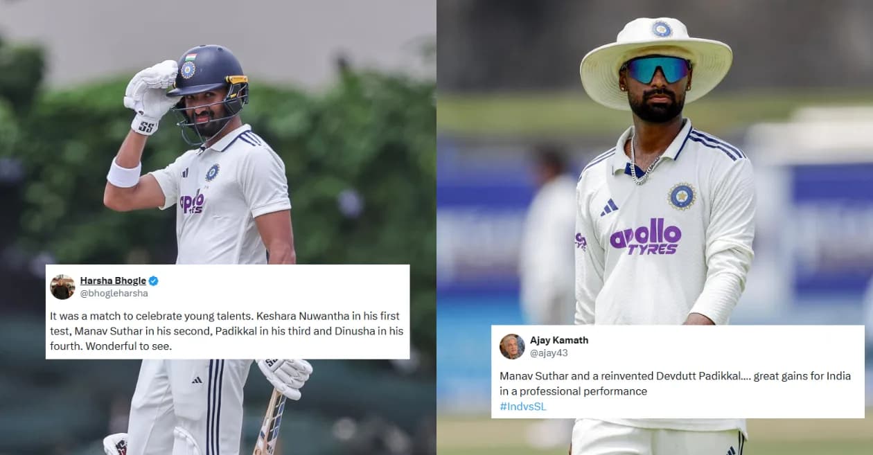 Fans erupt as Devdutt Padikkal and Manav Suthar power India to dominant win over Sri Lanka in 1st Test