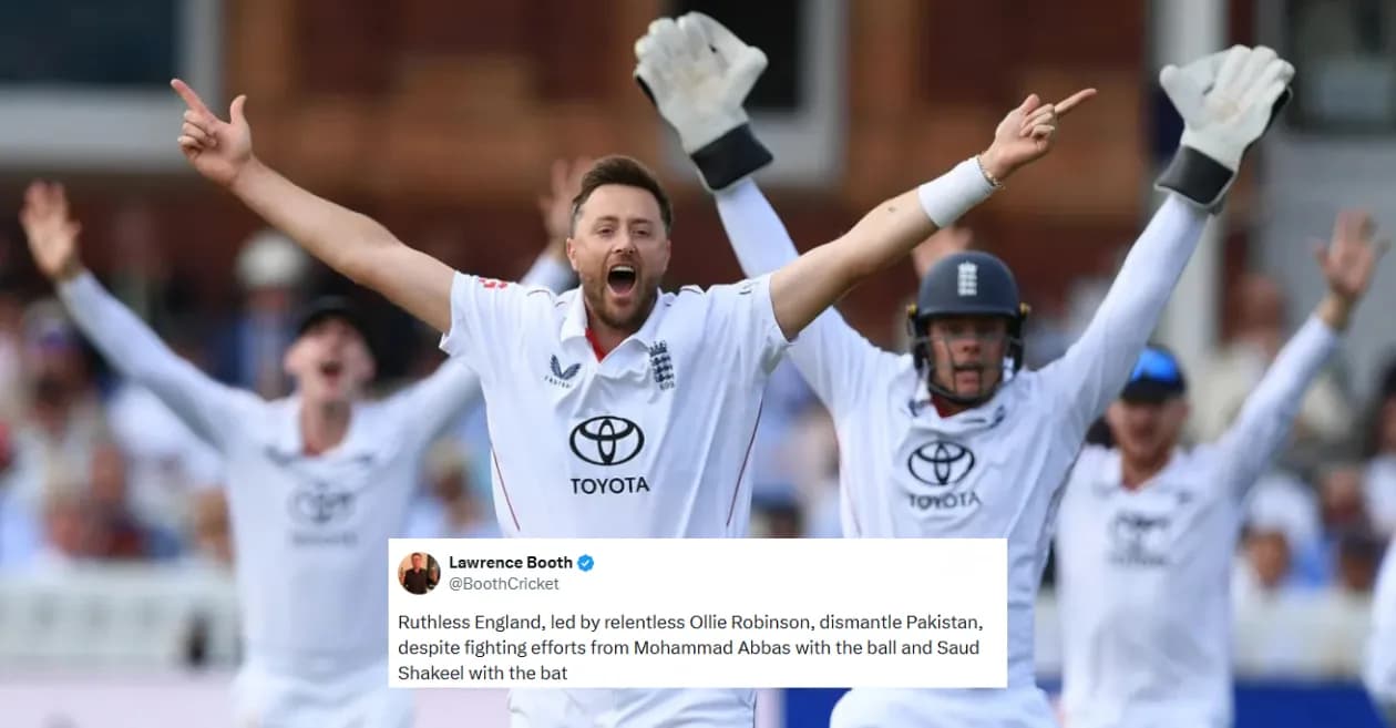 Fans react as Ollie Robinson’s stunning spell powers England to series win over Pakistan at Lord’s Test