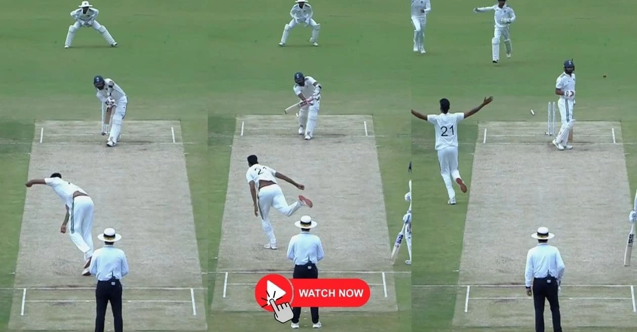 WATCH: Gurnoor Brar cleans up N. Jagadeesan with a peach in Duleep Trophy 2026