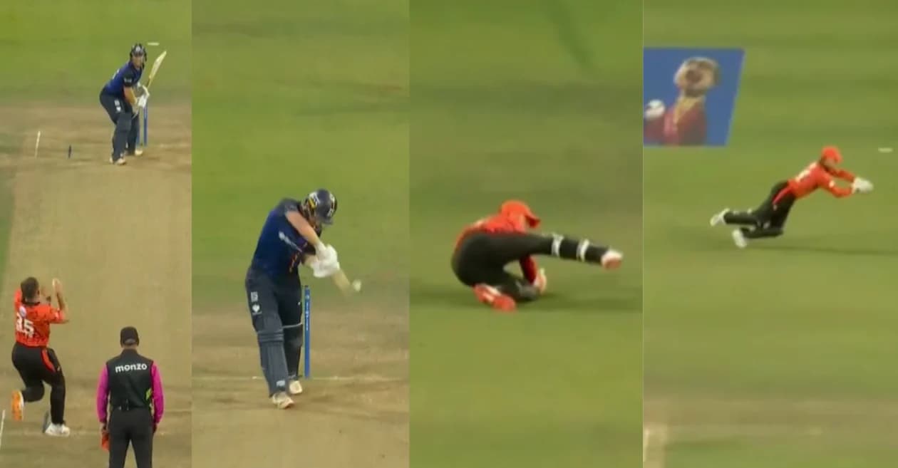 WATCH: Ryan Rickelton grabs a sensational diving catch to dismiss James Rew as SRL beat LNS in The Hundred Men’s 2026