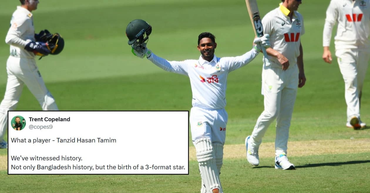Fans erupt as Tanzid Hasan scripts history with stunning century on Day 2 of AUS vs BAN Darwin Test