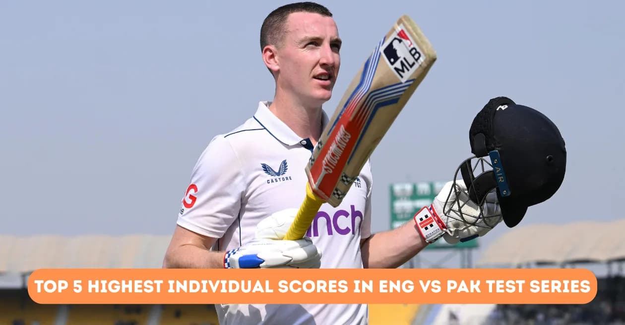 Top 5 highest individual scores in England vs Pakistan Test series ft. Harry Brook